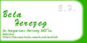 bela herczeg business card